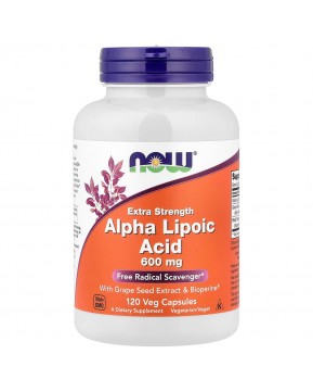 NOW Foods, альфа-липоевая кислота, 120 растительных капсул